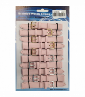 Leather Pink Watch Straps Pk10 size 18mm 1005.03