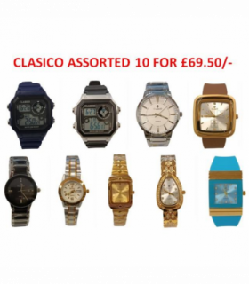 Clasico Mens & Ladies Assorted Fashion 10 Watches Model & Colour's Varied UNBOXED