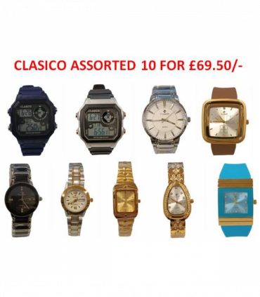 Clasico Mens & Ladies Assorted Fashion 10 Watches Model & Colour's Varied UNBOXED