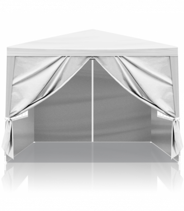 3 x 3m Four Sides Portable Home Use Waterproof Tent with Spiral Tubes White