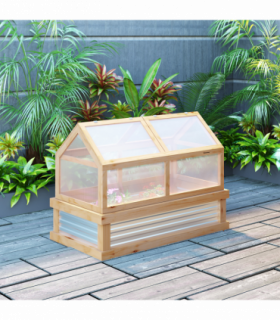 Raised Garden Flower Bed Kit with Greenhouse