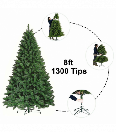 8FT COLORADO GREEN pine artificial Xmas tree