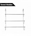 3 Tier Over The Door Towel Rail Hanger-CHROME