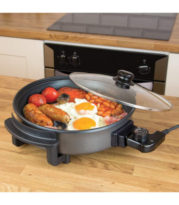Quest 30cm Multi-Function Electric Cooker Pan with Lid, 1500 W- 35410