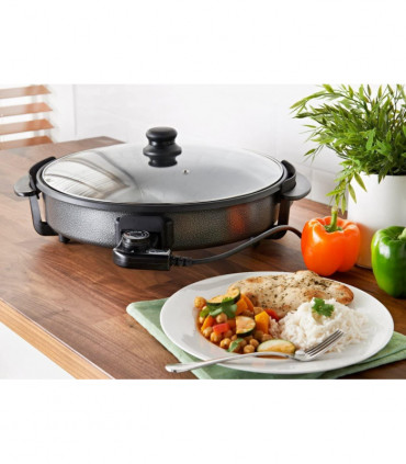 Quest 30cm Multi-Function Electric Cooker Pan with Lid, 1500 W- 35410