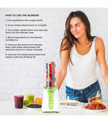 Quest Personal Blender BPA Free  Green & White  - 34009