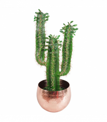 Large Metal bowl 22 x 18cm Hammered Copper Colour - Straight Edge