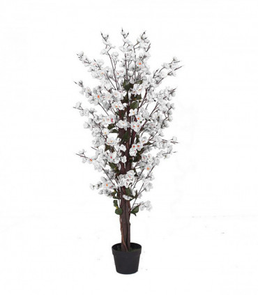 120cm Artificial White Blossom Tree