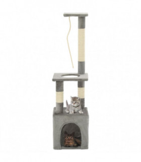 Cat Tree with Sisal Scratching Posts 109 cm Grey