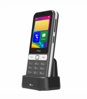 TTfone TT280  Simple 4G Dual SIM Bar Phone with Android, 2.8" Touchscreen, Keypad, 2MP Camera, USB-C - Easy to Use Unlocked Mobile (with Dock Charger and O2 Sim card)