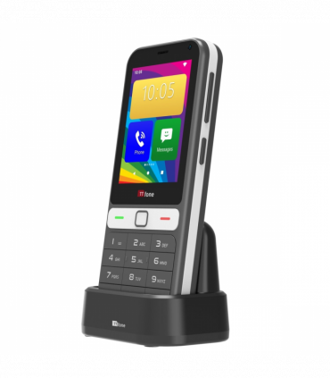 TTfone TT280  Simple 4G Dual SIM Bar Phone with Android, 2.8" Touchscreen, Keypad, 2MP Camera, USB-C - Easy to Use Unlocked Mobile (with Dock Charger and Vodafone Sim Card)