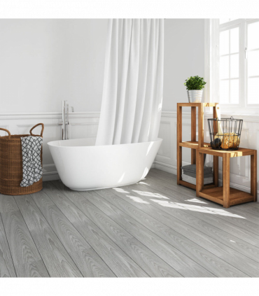 5m² Floor Planks Tiles Self Adhesive Wood Effect Vinyl Flooring Bathroom Decor