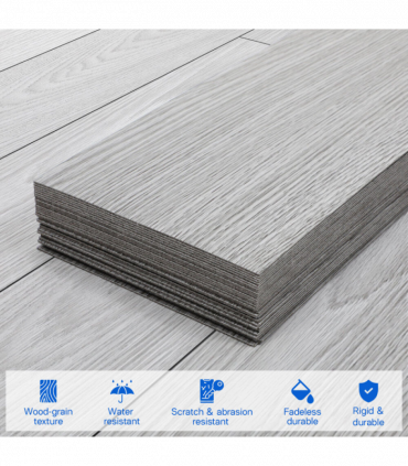 5m² Floor Planks Tiles Self Adhesive Wood Effect Vinyl Flooring Bathroom Decor