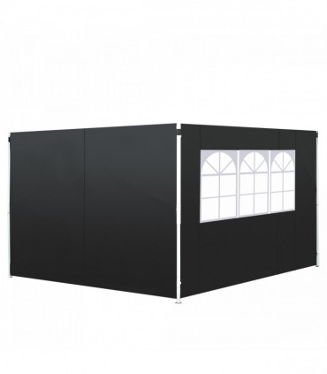3m Gazebo Exchangeable Side Panels Wall-Black