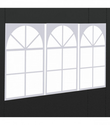 3m Gazebo Exchangeable Side Panels Wall-Black