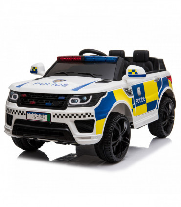 【Same Code：95123812】Dual Drive 12V 7Ah Police Car with 2.4G Remote Control White