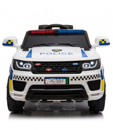【Same Code：95123812】Dual Drive 12V 7Ah Police Car with 2.4G Remote Control White