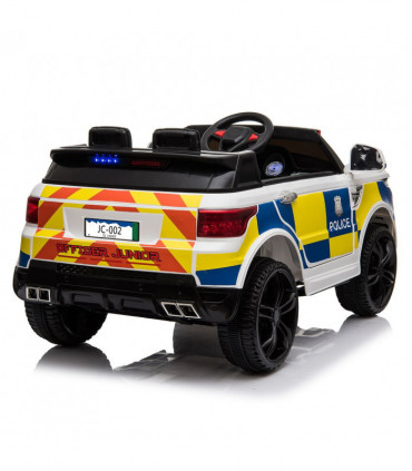 【Same Code：95123812】Dual Drive 12V 7Ah Police Car with 2.4G Remote Control White