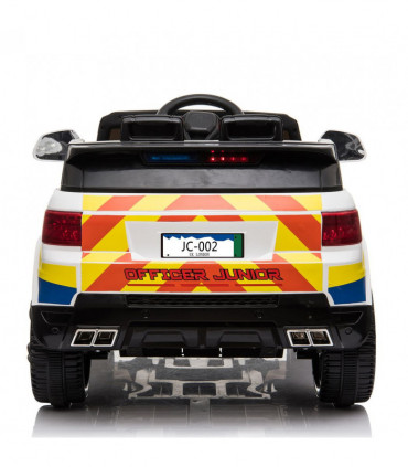 【Same Code：95123812】Dual Drive 12V 7Ah Police Car with 2.4G Remote Control White