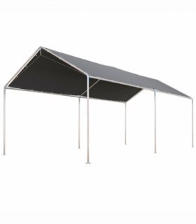 3m x 6m Heavy Duty Galvanized Steel Frame Canopy Vehicle Shelter Grey