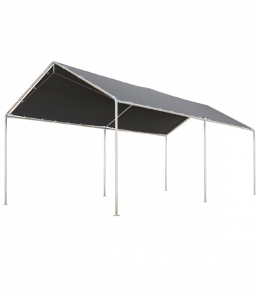 3m x 6m Heavy Duty Galvanized Steel Frame Canopy Vehicle Shelter Grey