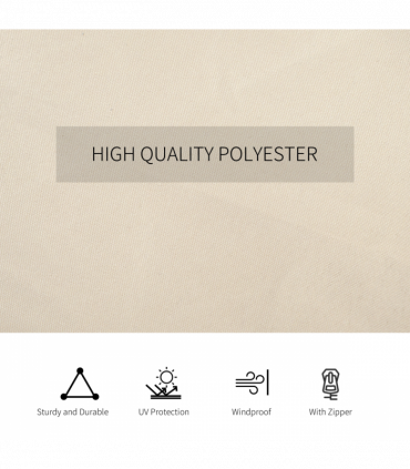 Gazebo Replacement Sidewalls Privacy Panel 4 Pack Polyester Beige 352L x 205H cm