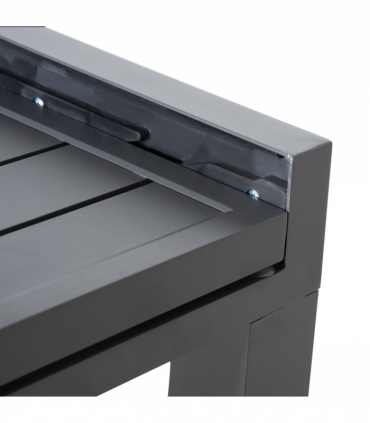 Extendable Garden Table 10 Seater for Lawn Balcony and Backyard Grey Outsunny