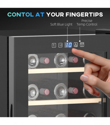 HOMCOM 41 Bottle Wine Cooler Fridge, Freestanding Wine Refrigerator