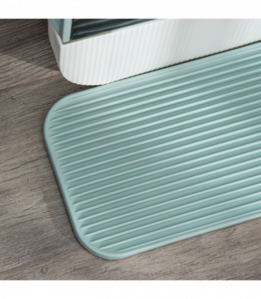 Hooded Cat Litter Tray Green Plastic 43L x 44W x 47H cm Scoop Filter Flap Door