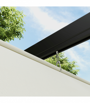 Outsunny 2 x 3(m) Wall Mounted Pergola with Retractable Roof, Khaki