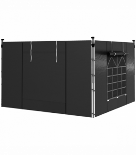 Outsunny 3x3(m) or 3x6m Pop Up Gazebo Side Panels Replacement, 2 Pack, Black