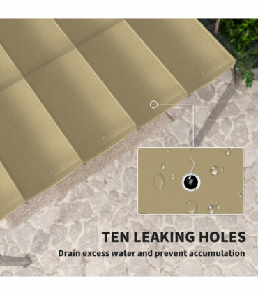 Outsunny Pergola Shade Cover Replacement Canopy for 4 x 3(m) Pergola, Tan