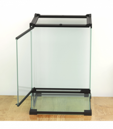 PawHut Glass Reptile Terrarium, 12L Vivarium for Lizards Frogs Snakes Turtles