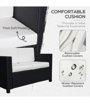 Quality Outdoor Double Seat Sofa - Comfortable Relaxation for Gardens