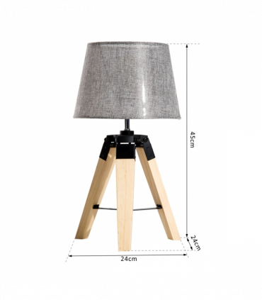 Tripod Table Lamp Living Room Night Lighting Bedside Desk D�?cor HOMCOM