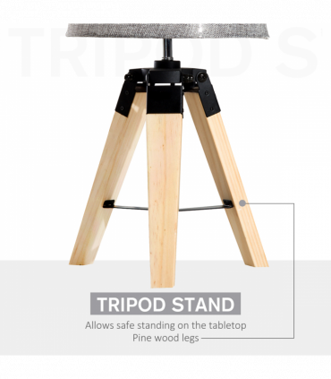Tripod Table Lamp Living Room Night Lighting Bedside Desk D�?cor HOMCOM