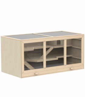 Wooden Hamster Cage Rats Mice Rodent Small Animals Hutch Exercise Play House