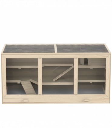 Wooden Hamster Cage Rats Mice Rodent Small Animals Hutch Exercise Play House