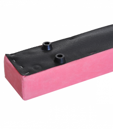 HOMCOM Balance Beam Trainer Fold Performance Gymnastics Suede Pink 2.1M Home