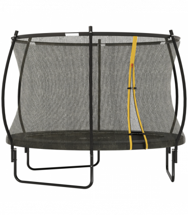 SPORTNOW 8ft Trampoline with Enclosure Net and Spring Cover, Black