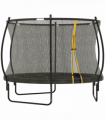 SPORTNOW 8ft Trampoline with Enclosure Net and Spring Cover, Black