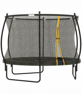 SPORTNOW 10ft Trampoline with Enclosure Net and Spring Cover, Black