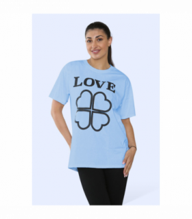 Ladies Love Printed Short Sleeve T-Shirt Top