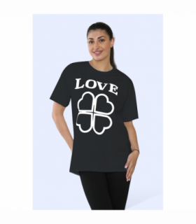 Ladies Love Printed Short Sleeve T-Shirt Top