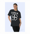 Ladies Love Printed Short Sleeve T-Shirt Top