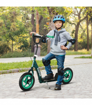 AIYAPLAY Kids Scooter with Adjustable Handlebar, Kick Scooter, Green