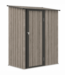 Outsunny Outdoor Storage Shed Steel Garden Shed w/ Lockable Door Light Grey