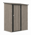 Outsunny Outdoor Storage Shed Steel Garden Shed w/ Lockable Door Light Grey