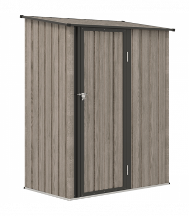 Outsunny Outdoor Storage Shed Steel Garden Shed w/ Lockable Door Light Grey