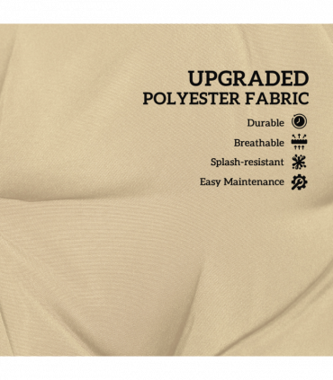 Outsunny 2 Seater Garden Bench Cushion Outdoor Seat Pad with Ties Khaki